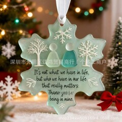 跨境新品Snowflake Friendship Pendant雪花形友谊心形挂饰