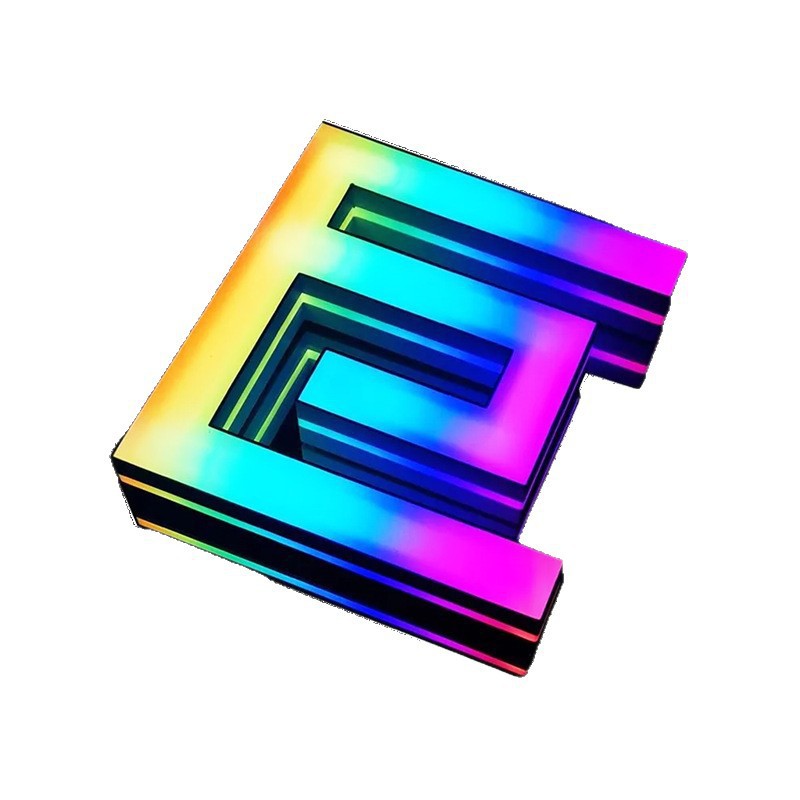 Personalizado color brillante 3D cartel de anuncios de linterna KTV dinámico en línea color completo dinámico estereoscópico cabeza de puerta de color