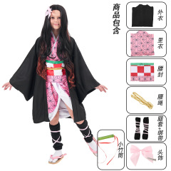 万圣节服装鬼灭之刃灶门炭治郎 弥豆子我妻善逸富冈义勇cosplay服