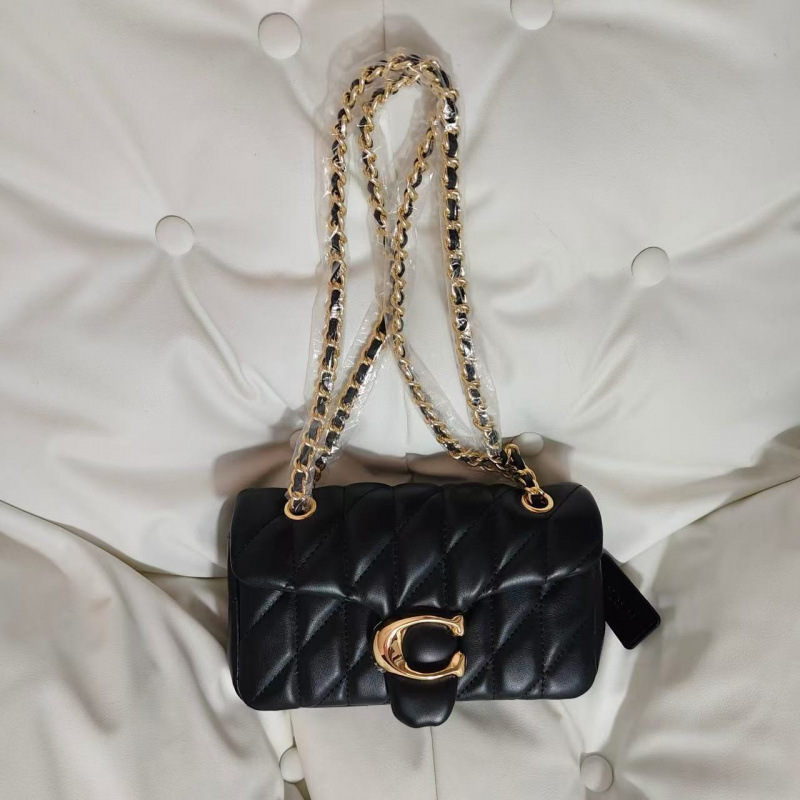 Coach C's New Quilted Chain Tabby Dionysus Bag with Quilted Flap, Single Shoulder Women's Bag, Crossbody Handbag, Cloud Bag