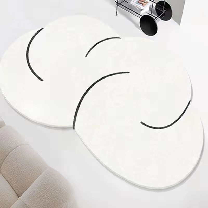 Alfombra Morandi con diseño de nubes frescas, estilo nórdico, para sala de estar, alfombra para mesa de centro, personalizada, creativa, irregular, de felpa, para uso doméstico.