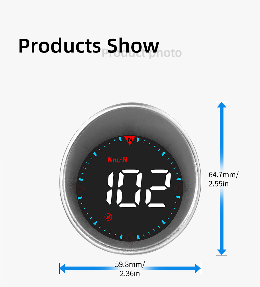 Cross-border car HUD head-up display, universal for cars, with Beidou GPS, over-speed alarm, high-definition smart display G5