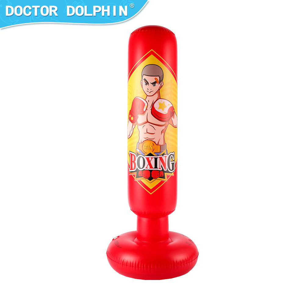 Doctor Dolphin vaso inflable para niños columna de boxeo inflable para niños inyección de agua para niños vaso de boxeo para el hogar