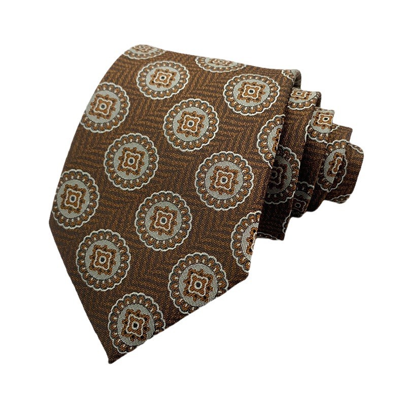 Corbata elegante para hombre con estampado floral para traje formal_voghion.com