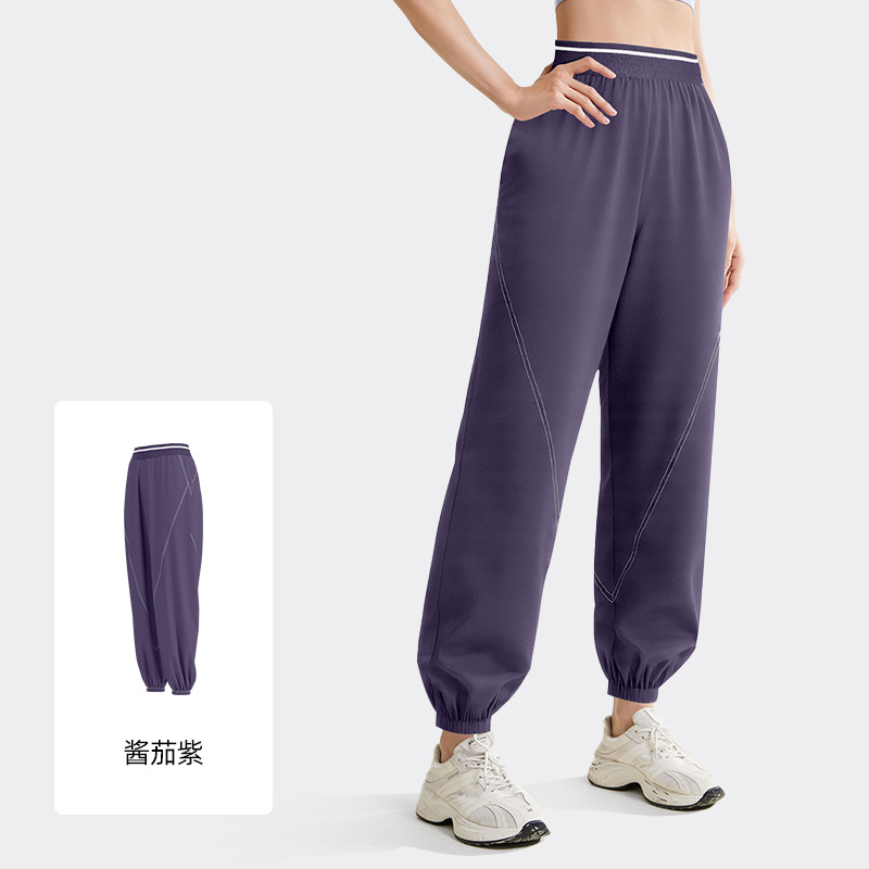 Juyitang primavera y verano pantalones finos de secado rápido para mujer pantalones deportivos de entrenamiento elásticos y transpirables para correr holgados