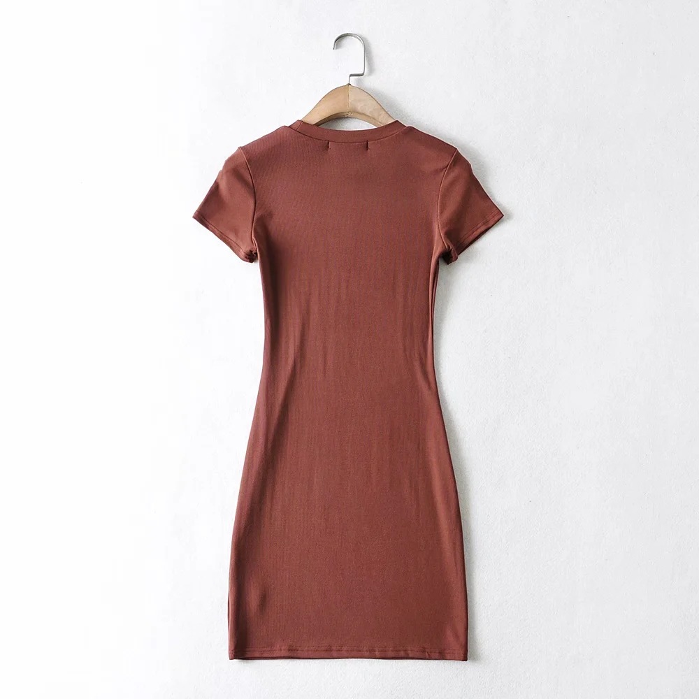 stretch short-sleeved dress  NSHS29348