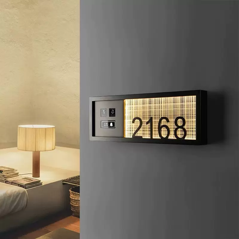 酒店门牌酒店门显发光门牌标牌标识包厢门牌号电子门牌