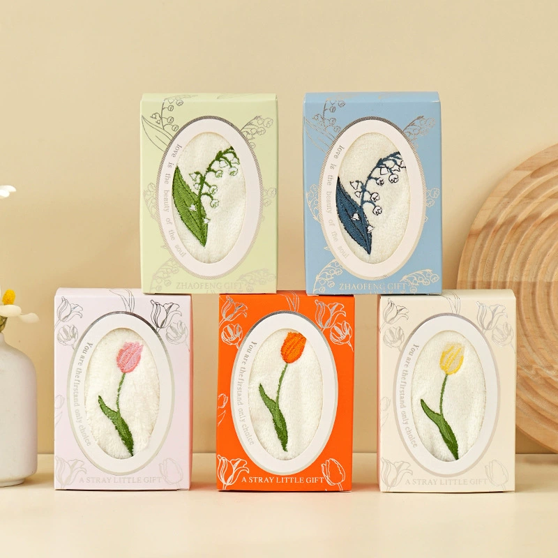 Сувенирные полотенца для подружек невесты, с цветочной вышивкой, подарки на первый месяц ребенка, небольшие ответные подарки, дизайны небольших подарков ко Дню женщин