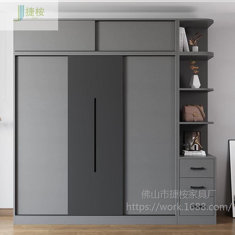 Sliding Door Wardrobe for Home Use, Bedroom Storage Cabinet, Assembly Storage Cabinet, Rental Apartment, Small Apartment, Children's Wardrobe