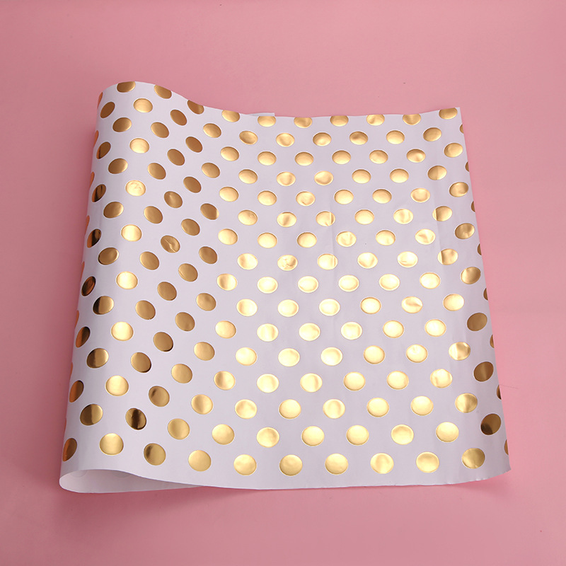 Papel de regalo de San Valentín al por mayor caja de regalo romántica papel de regalo Polka Dot giling exquisito papel de regalo
