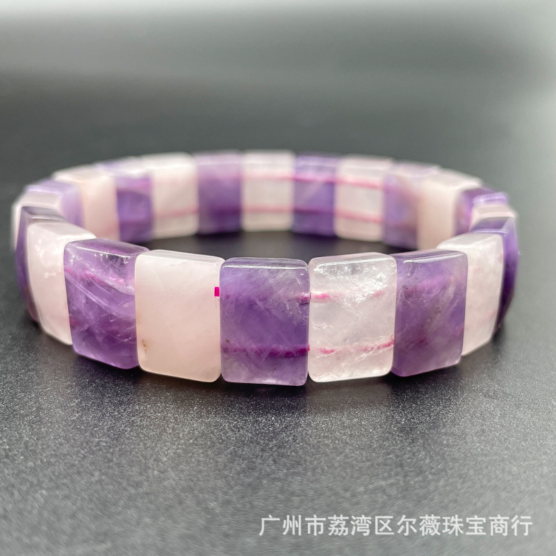 Purple + Rose Quartz Hand Card