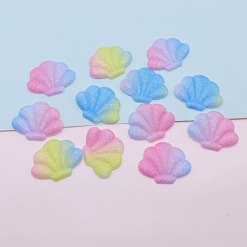 DIY accesorios de joyería para niños oro rosa colorido océano serie simulación Shell zapatos y sombreros bolsa de decoración de tarjetas de pastel