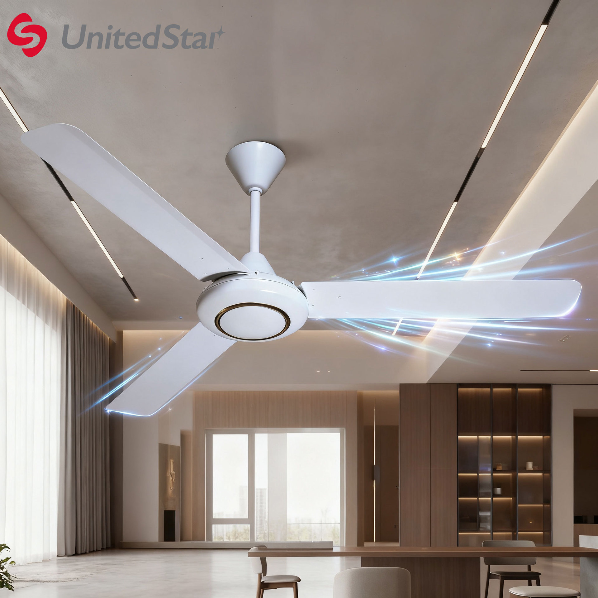 Lianxing Cross-Border Ceiling Fan 56inch Industrial Fan School Classroom Ceiling Electric Fan 110V/220V Three-Blade Fan