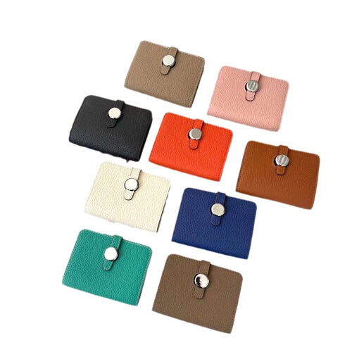 H family card holder women's multi-card slot genuine leather business Korean compact and exquisite high-end bank card holder business card holder card bag
