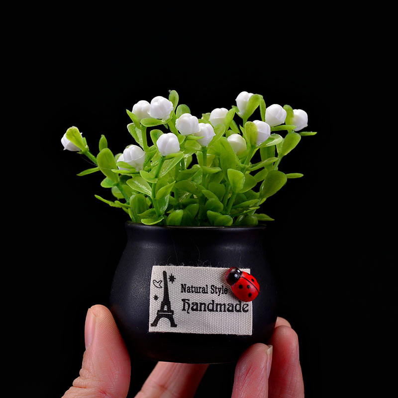 Decoración de coche, planta, fruta de la suerte, planta en maceta, asiento de perfume para coche, cerámica de aromaterapia, personalidad, interior de flores creativas