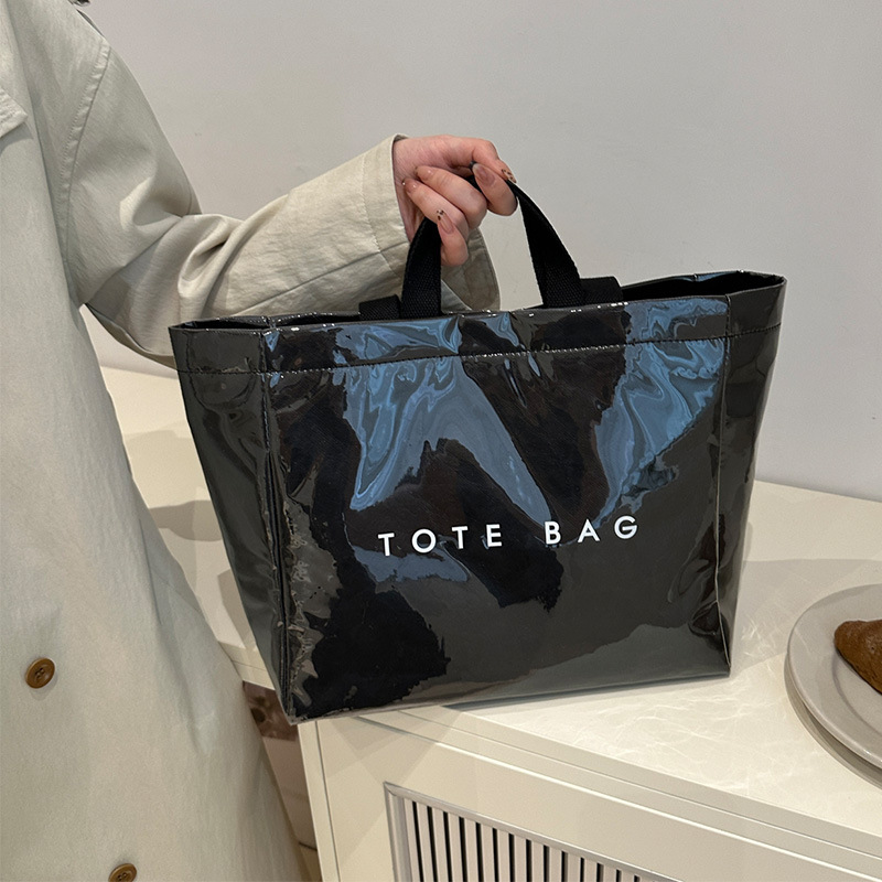 Bolsa de Jalea de papel DuPont de gran capacidad bolsa de mano impermeable de PVC transparente de moda bolsa de mano para viajar al trabajo bolsa especial para mamá