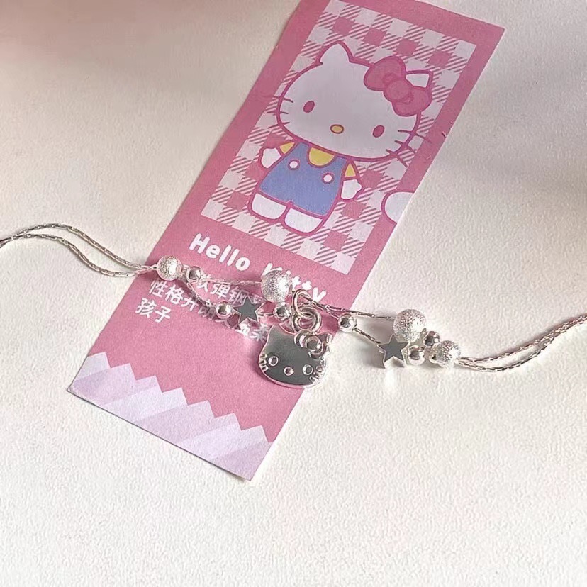 凱蒂貓kitty三麗鷗玉桂狗庫洛米美樂蒂星星手鍊可愛閨蜜情侶手繩