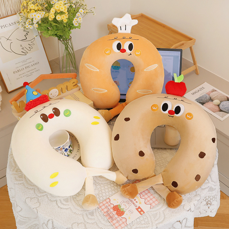 Almohada de viaje en forma de u de espuma viscoelástica con dibujos_voghion.com