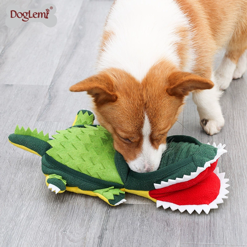 Новая игрушка для домашних животных с запахом и укусом, игрушка для собак, крокодил, скрытая еда, обучение вокализации, физическое потребление, зоотовары