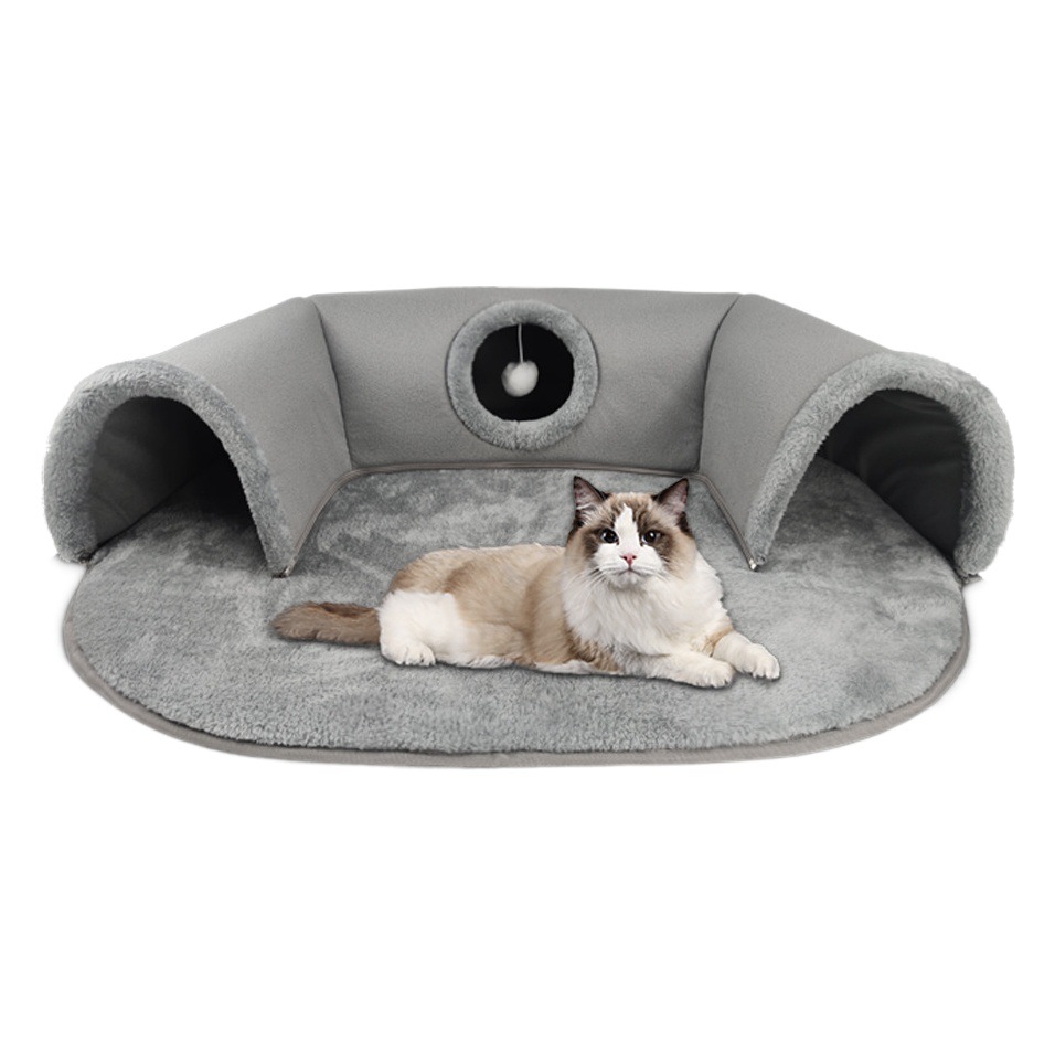 Amazon Otoño e Invierno estera gato túnel cuatro estaciones universal cerrado gato canal extraíble gato túnel