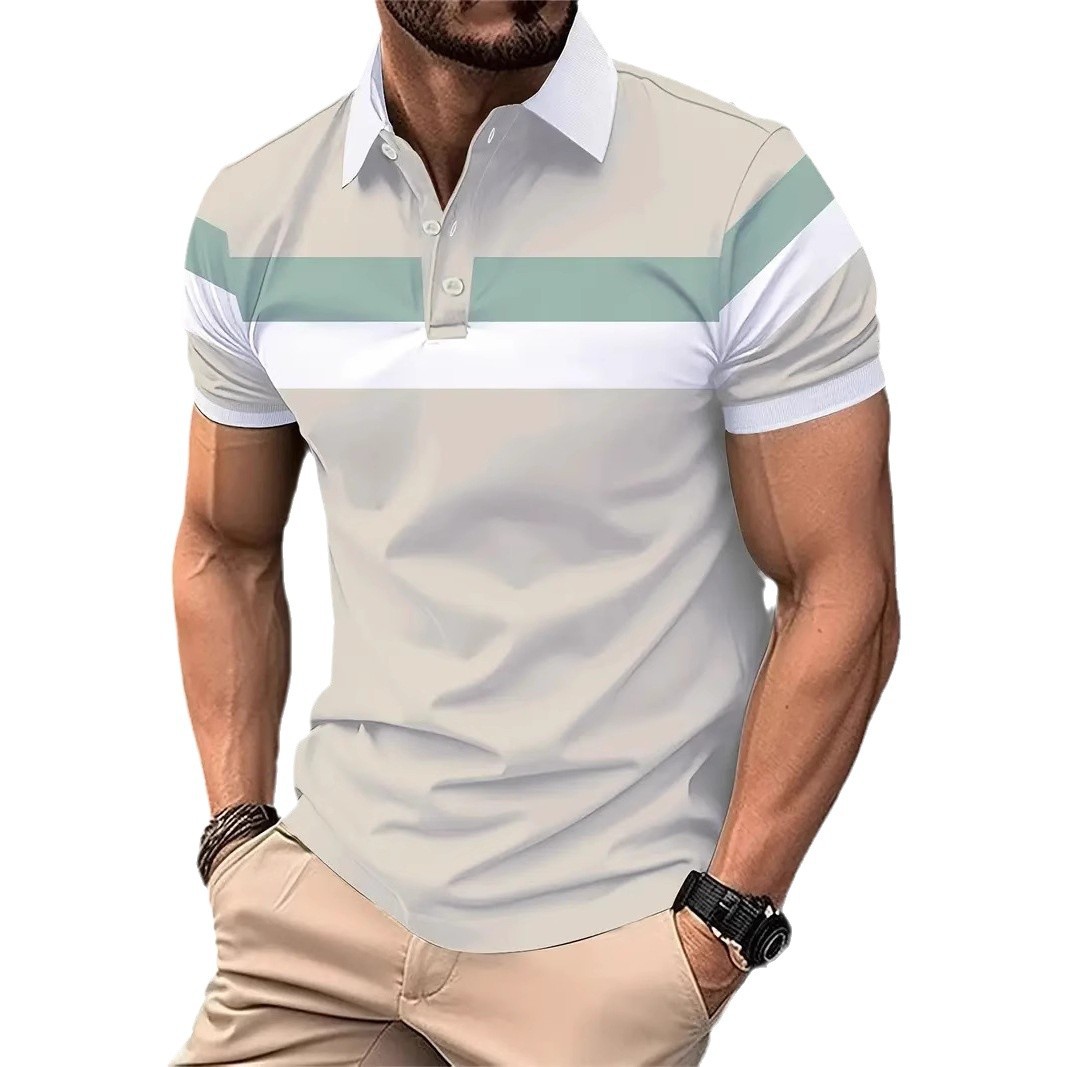 Europa y América ins Cross-border Amazon POLO camisa de polo deportivo de hombre con solapa de manga corta con botones MB13