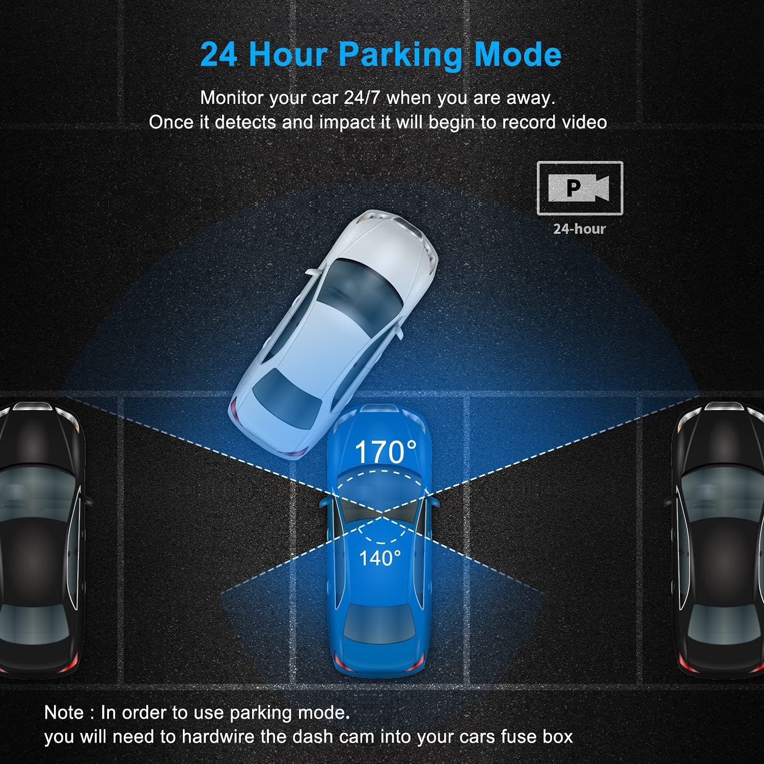 Cross-Border Driving Recorder Wifi Hd 4K Parking Monitoring Ips Screen Night Vision Loop Recording Car Black Box