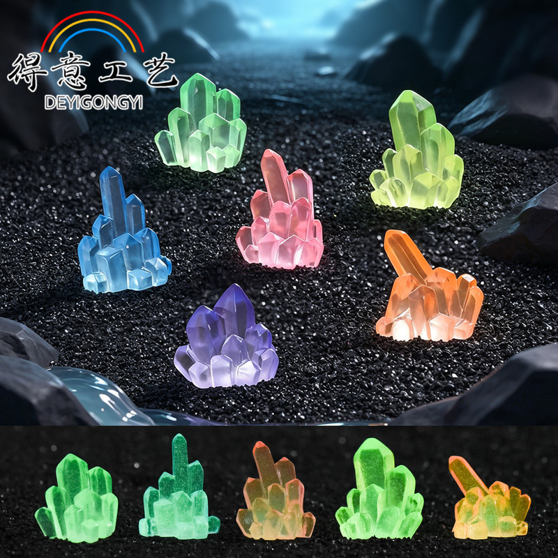Micro-Landscape Luminous Small Three-Dimensional Crystal Resin Crafts, Eco-Friendly Bottle DIY Decorations, Miniature Desktop Ornaments Micro-Landscape Luminous Small Three-Dimensional Crystal Resin Crafts, Eco-Friendly Bottle DIY Decorations, Miniature Desktop Ornaments