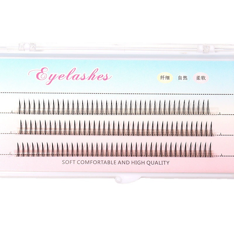 Н eyelashes false eyelashes, реалистичные кластерные пучки A-формы, 8–12 мм, черные для косплея