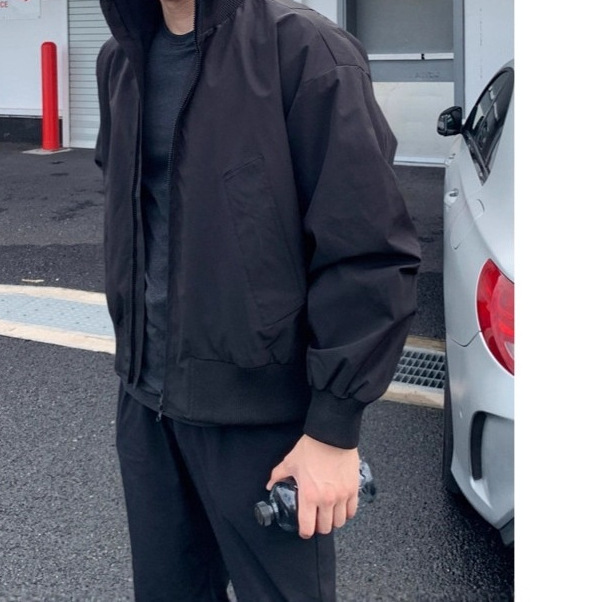 Cross-Border American-Style Pilot Jacket for Men, Autumn and Winter Trendy Silhouette, Windproof, Fleece-Lined, Thickened down