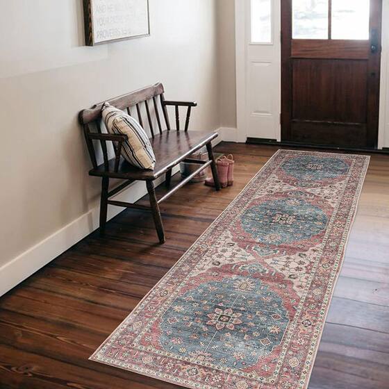 Cross-border Amazon Cashmere Vintage Ethnic Morocco Persian Kitchen Carpet Floor Mat Bedroom Bedside Mat