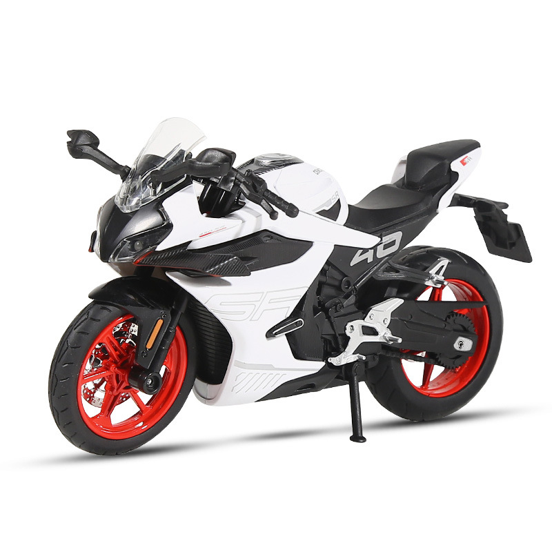 Modelo de motocicleta de aleación 1:12, motocicleta Chuanqi, simulación de amortiguador, dirección, coche de juguete para niños, caja ciega transfronteriza, dropshipping