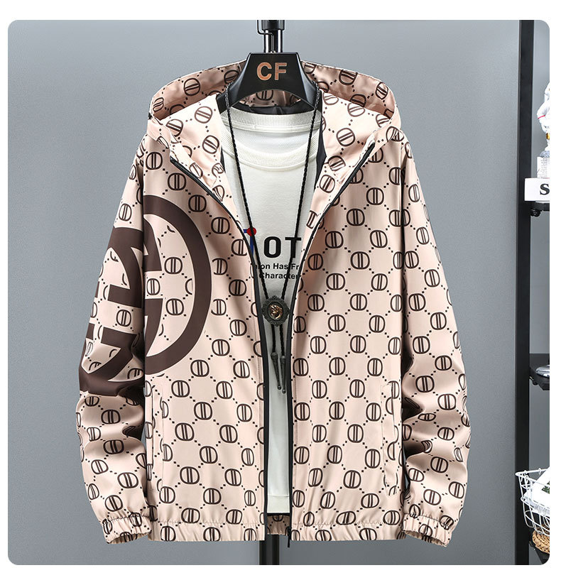 Men's outerwear trendy brand jacket new autumn windbreaker trend handsome versatile hooded clothes_voghion.com