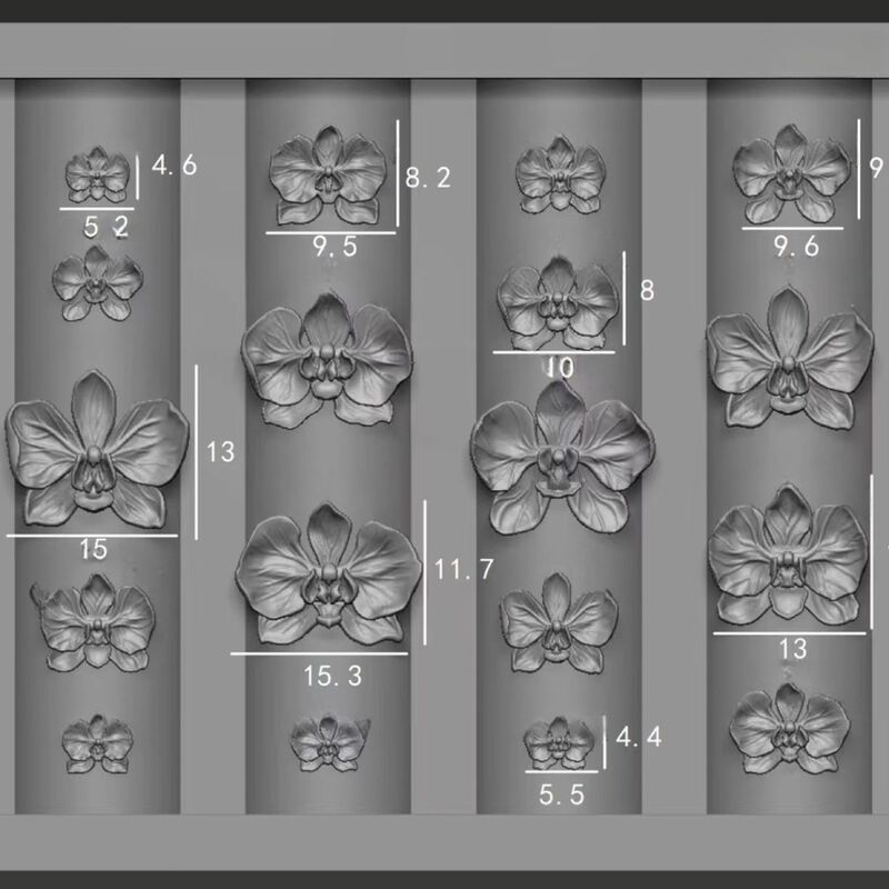 猪猪美甲模具蝴蝶结浮雕雕花DIY立体diy指甲高透硅胶装饰|undefined