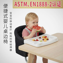 亚马逊热销儿童餐椅可折叠可水洗可外出便携式桌边婴幼儿餐桌椅