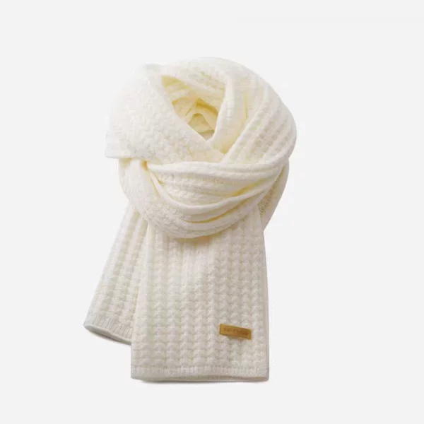 Scarf for Women in Autumn and Winter Korean Style Pure Color Knitted Wool Warm Student Cute Couple Popular Scarf for Men Versatile Style