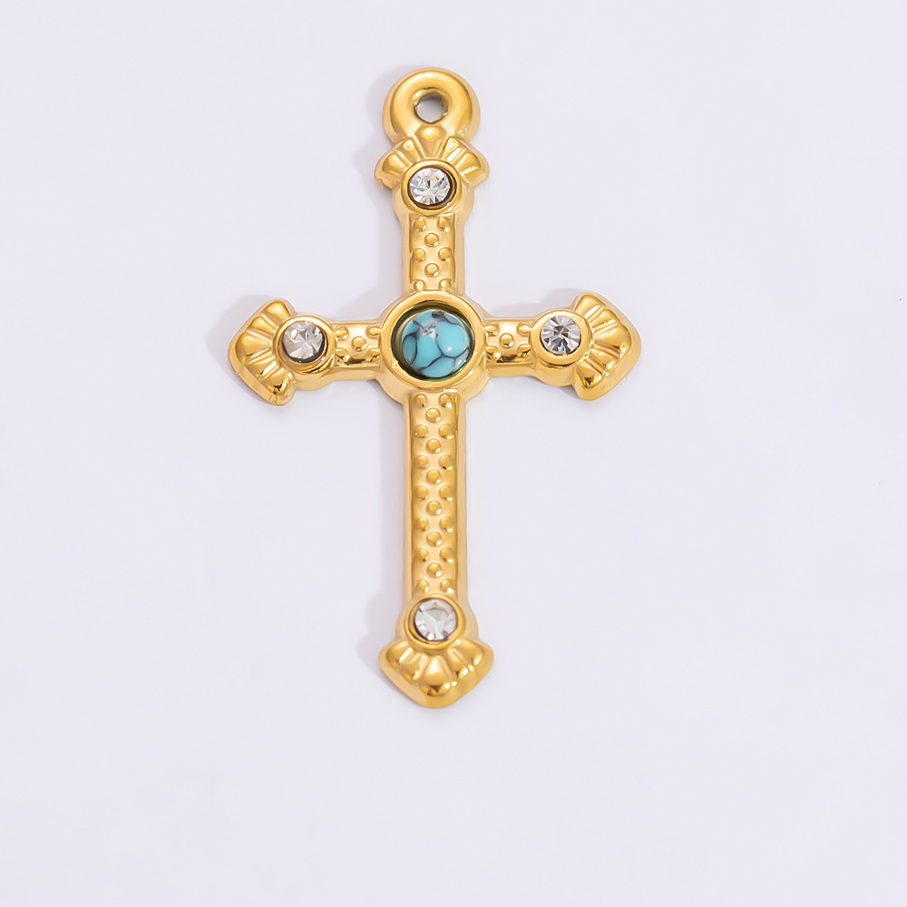 1 Piece Set 4.29*24.15mm 304 Stainless Steel Zircon PVD Coated Real Gold Plated Heart Shape Flower Butterfly Polished Pendant DIY Jewelry Accessories display picture 14