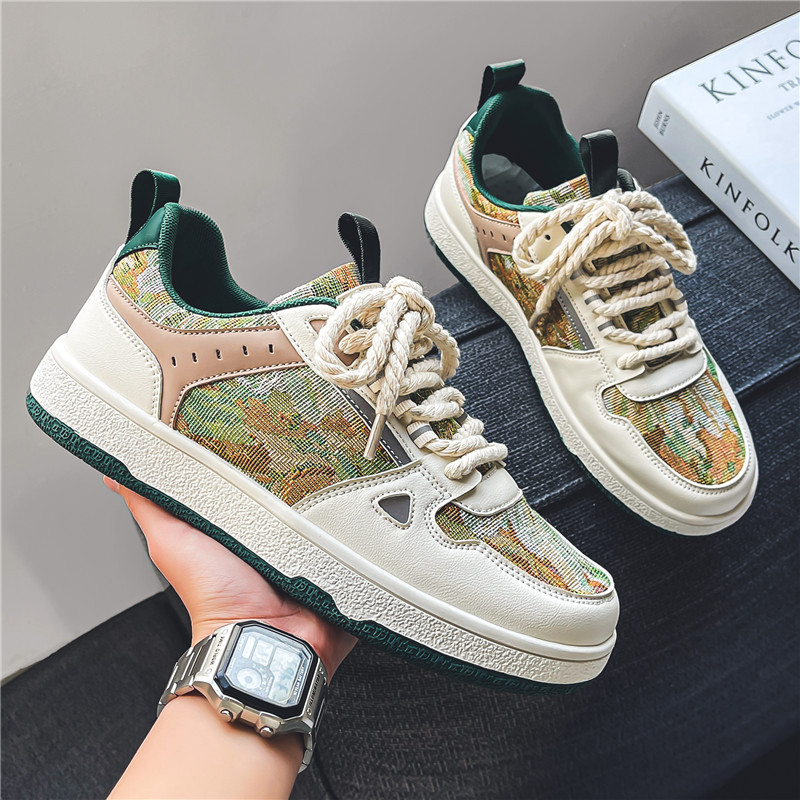 New Four Seasons Men's Sneakers Trendy All-match Casual Shoes Trendy Men's Sports Shoes Round Head Spot Men's Shoes Foreign Trade