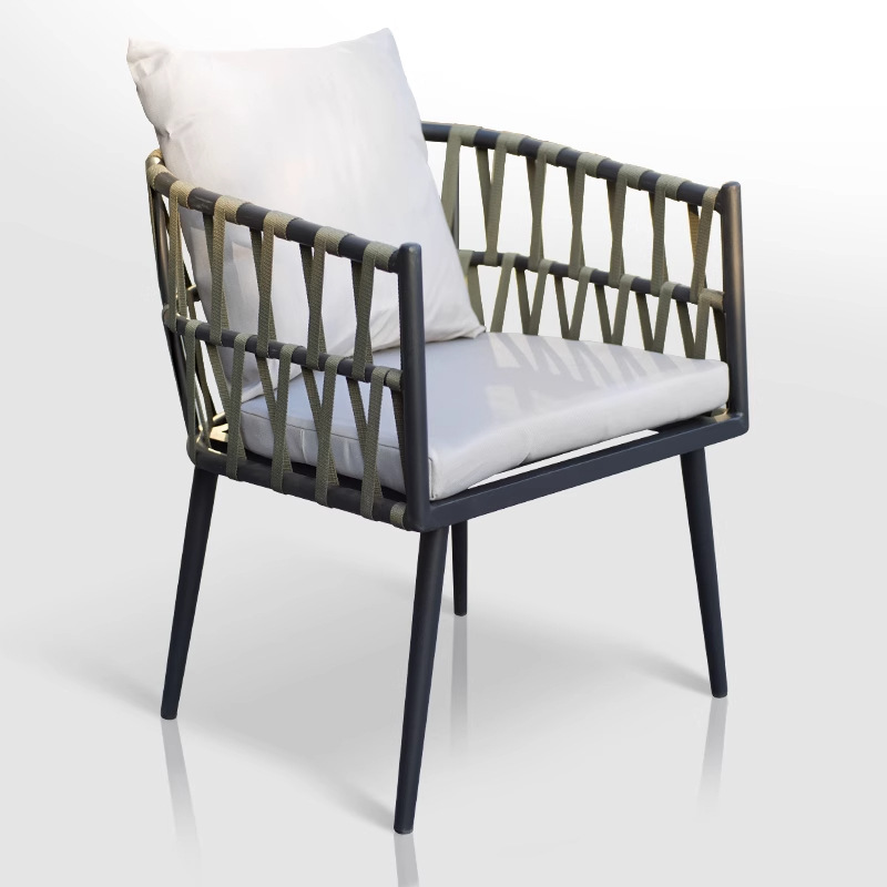 silla de caña al aire libre silla única silla pequeña patio al aire libre terraza impermeable al aire libre protección solar mesa y silla de caña doméstica