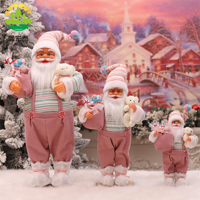 New standing Santa Claus candy doll creative Christmas backpack old…
