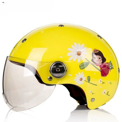 Motosiklet dəbilqələri – Electric Vehicles and Motorcycles, 3C Certified - s-bright-yellow-green-little-princess-b103