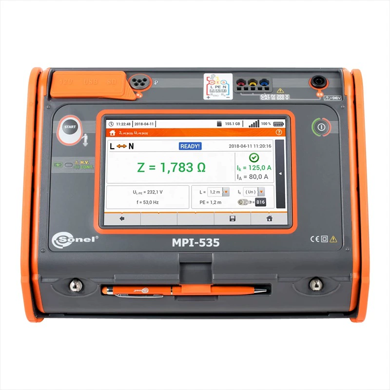Многофункциональный электрический тестер безопасности Sonel MPI-535 Измерение сопротивления изоляции заземления цепи