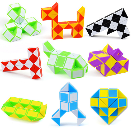 Manufacturer wholesale 24-segment magic ruler children's intellectual toys ever-changing magic ruler folding educational stress relief toys children's gifts