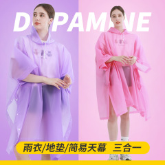 マントのレインコートの成人は厚い使い捨てのevaのポンチョの卸売りを厚くしてハイキングします。