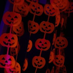 ハロウィンゴーストフェスティバルカボチャスカルコウモリ特殊形状レインカーテンお化け屋敷ホラーテーマ背景壁レイアウト小道具