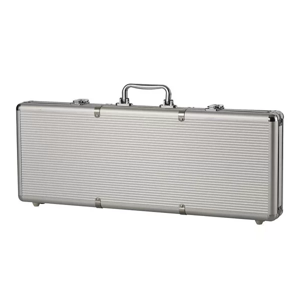 Aluminum Alloy 500 Type Silver Rounded Corner Chip Box, Entertainment and Leisure Chip Poker Dice Storage Box