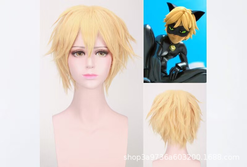 瓢虫少女衣服雷迪cos服装成人儿童黑猫瓢虫角色扮演假发腰包眼罩|undefined