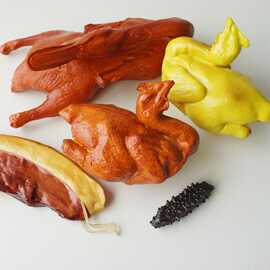 大烧鸭烧鸡白切鸡海参腊肉挂件摆设道具食物食品模型假鸭