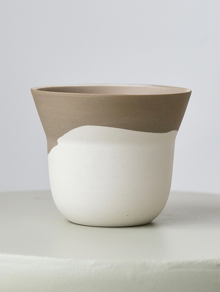Nordic White Ceramic Succulent Pot Minimalist Flower Planter_voghion.com
