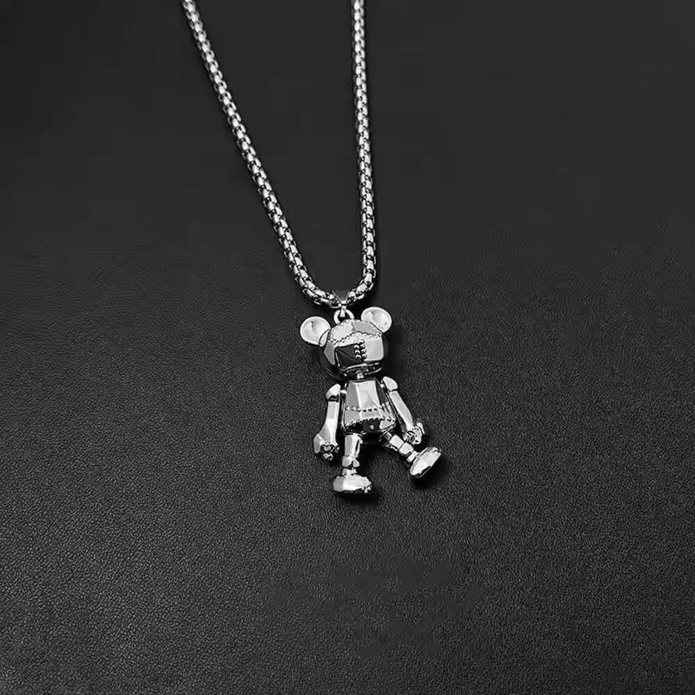 Collier mobius en titane pour homme bijou minimaliste tendance_voghion.com