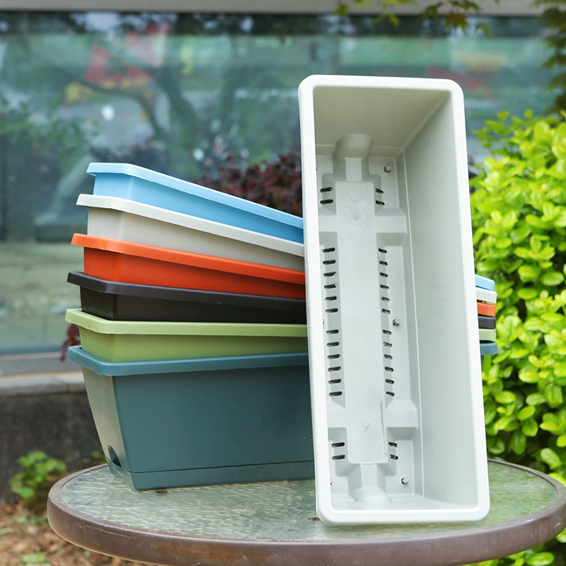 Holun Овощной горшок ленивый человек горшок семья балкон Овощной цветок прямоугольные посадки паз пластиковые цветочные горшки производители